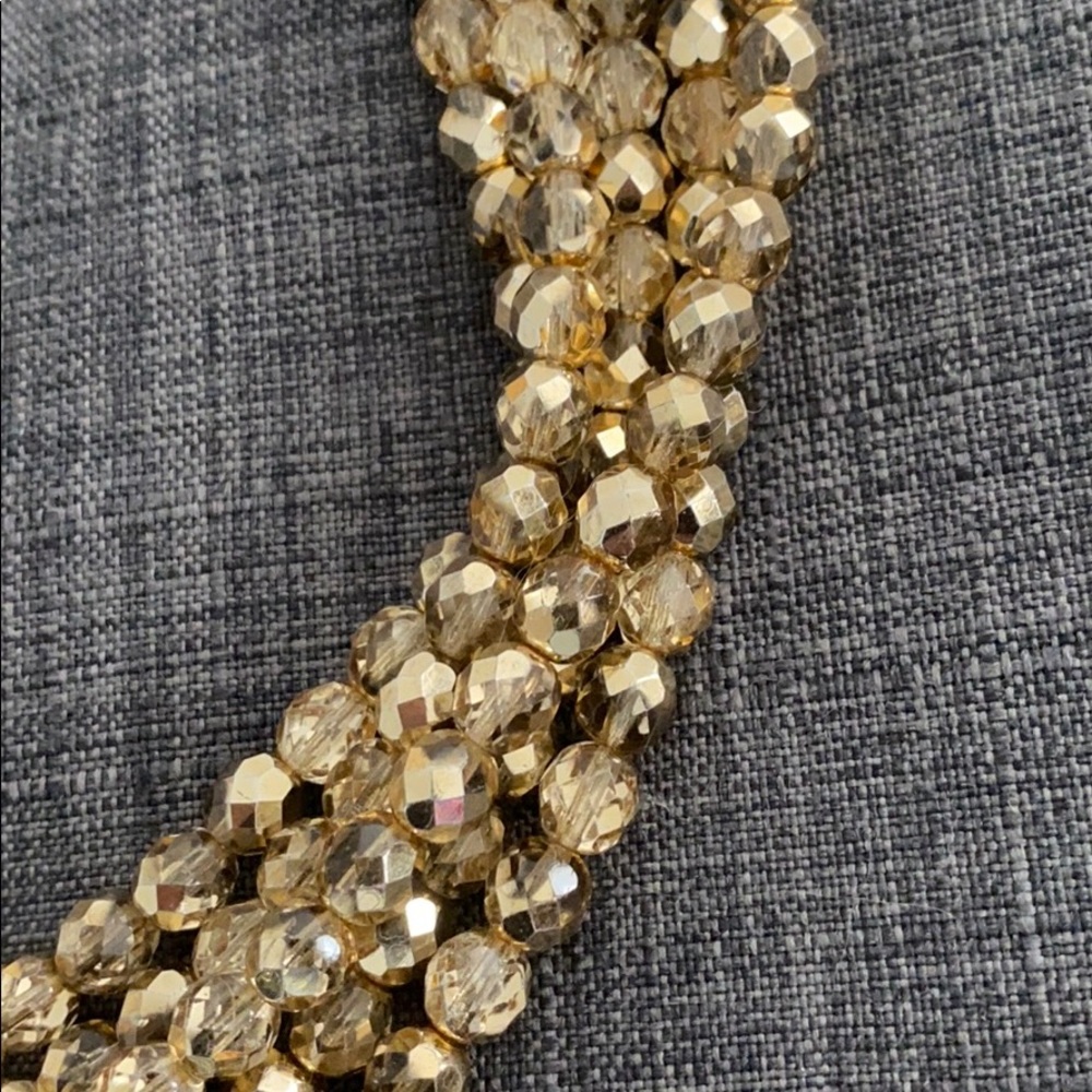 Sparkly Gold Statement Necklace - image 2